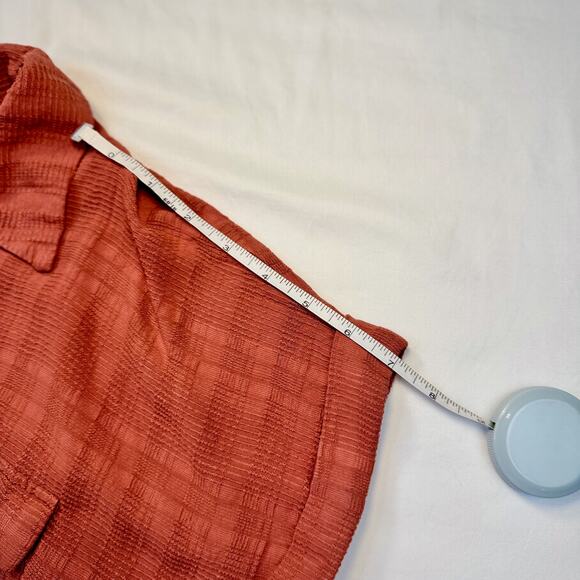 Naif Font-Tie Blouse Brick Red Terracotta Women’s Large Boho Peasant Utility - Picture 8 of 14